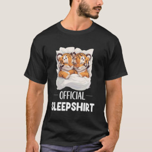 Official Sleepshirt Cute Sleeping Tiger Animal Lov T-Shirt