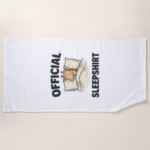 Official Sleepshirt Giraffe Funny Sleep Shirt Desi Beach Towel