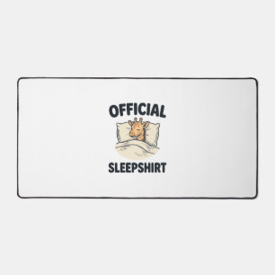 Official Sleepshirt Giraffe Funny Sleep Shirt Desi Desk Mat
