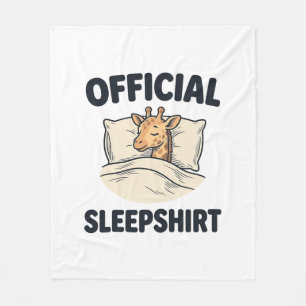 Official Sleepshirt Giraffe Funny Sleep Shirt Desi Fleece Blanket