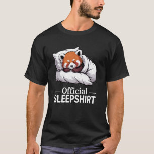 Official Sleepshirt Sleeping Red Panda Animal Love T-Shirt
