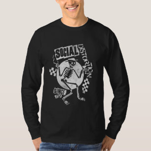 Official Social Distortion White Spray Skelly T-Shirt