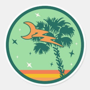 Official South Carolina Palmetto State Flag Classic Round Sticker