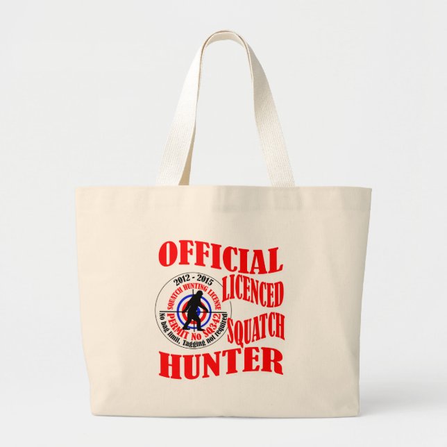 Official squatch hunter large tote bag (Front)