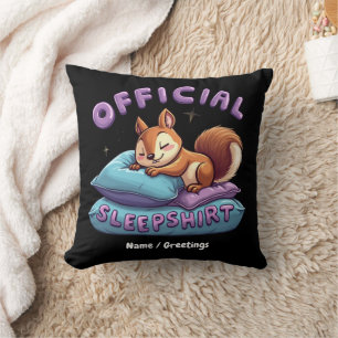 Official Squirrel Sleep Cute & Funny Napping Cushion
