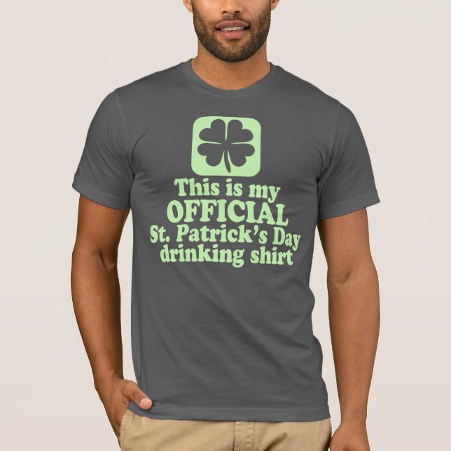 Official St Patrick's Day Drinking T-Shirt (Front)