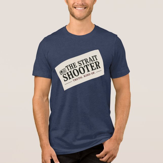 Official Strait Shooter News Style Tri-Blend Shirt (Front)