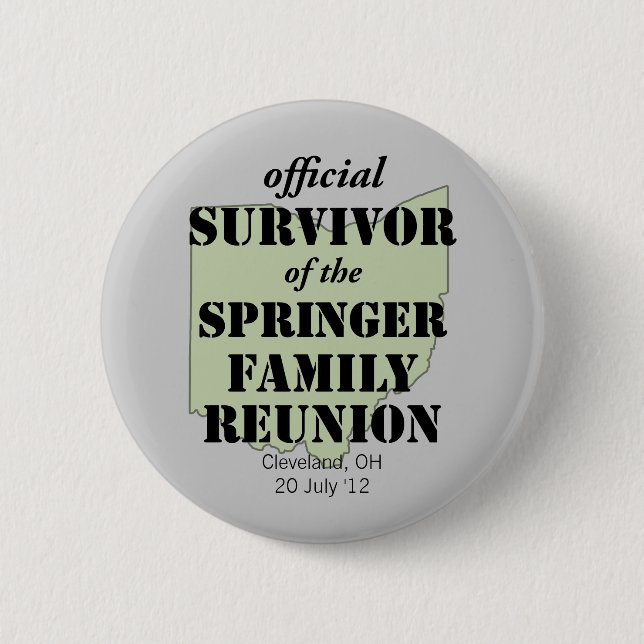 Official Survivor 6 Cm Round Badge (Front)