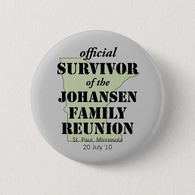 Official Survivor (green) 6 Cm Round Badge (Front)