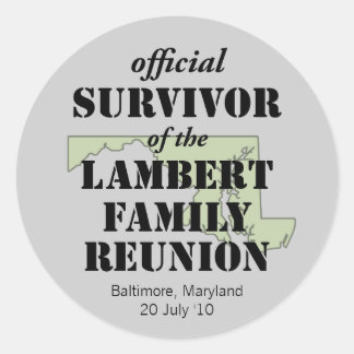 Official Survivor (green) Classic Round Sticker