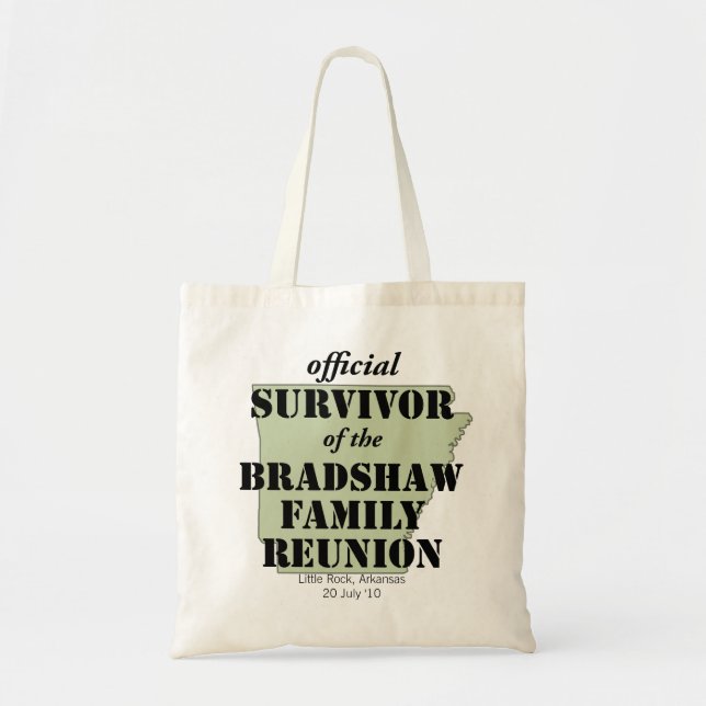Official Survivor of Family Reunion (green) Tote Bag (Front)