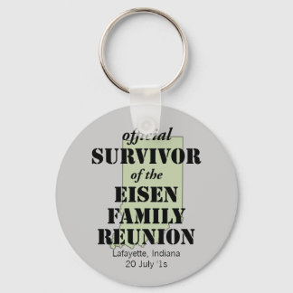 Official Survivor of Family Reunion - Indiana Key Ring