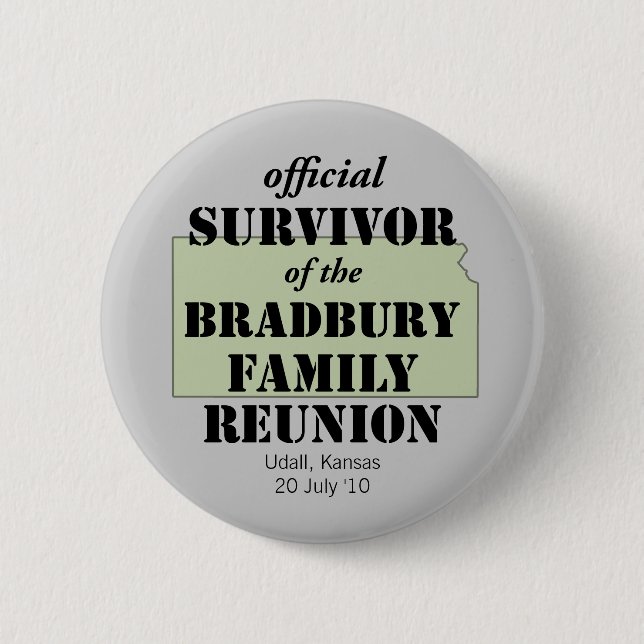 Official Survivor of Family Reunion - Kansas 6 Cm Round Badge (Front)