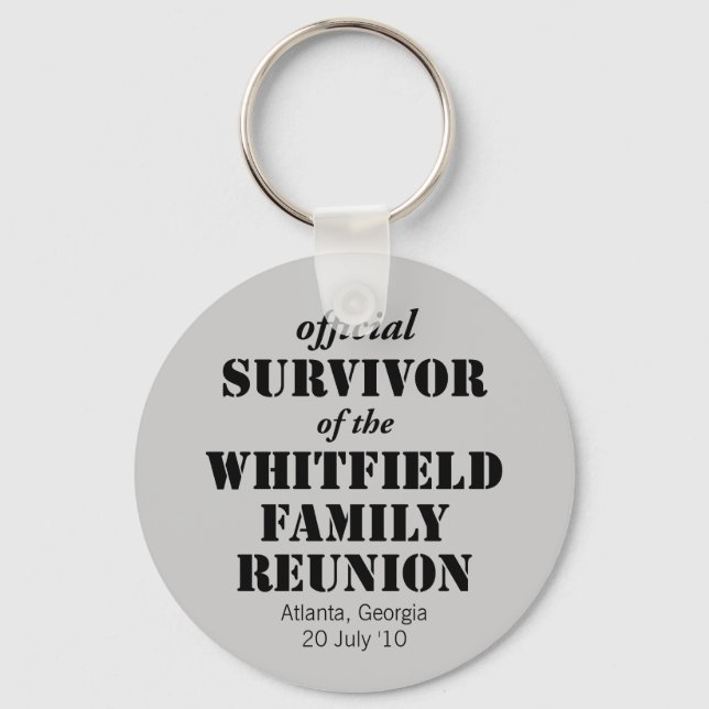 Official Survivor of Our Family Reunion Key Ring (Front)