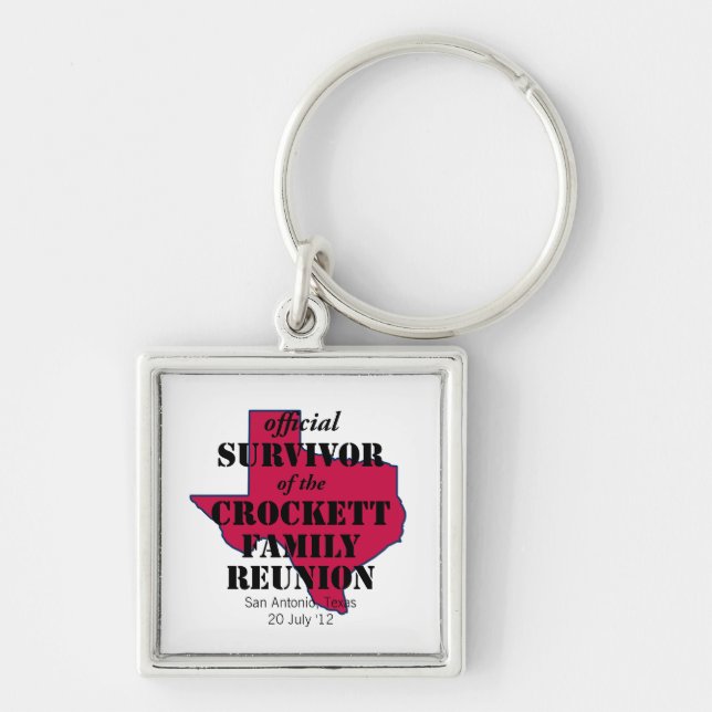 Official Survivor of Texas Family Reunion (red) Key Ring (Front)