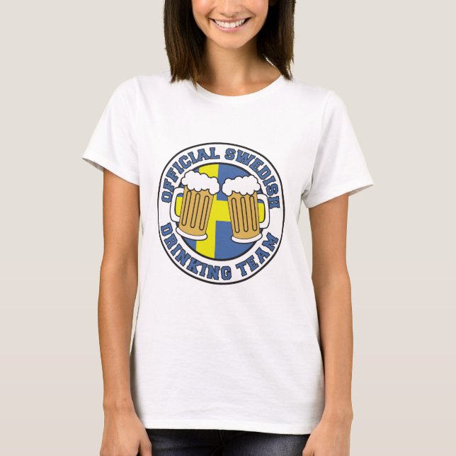 Official Swedish Drinking Team T-Shirt (Front)