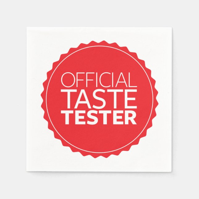 Official Taste Tester Napkin (Front)