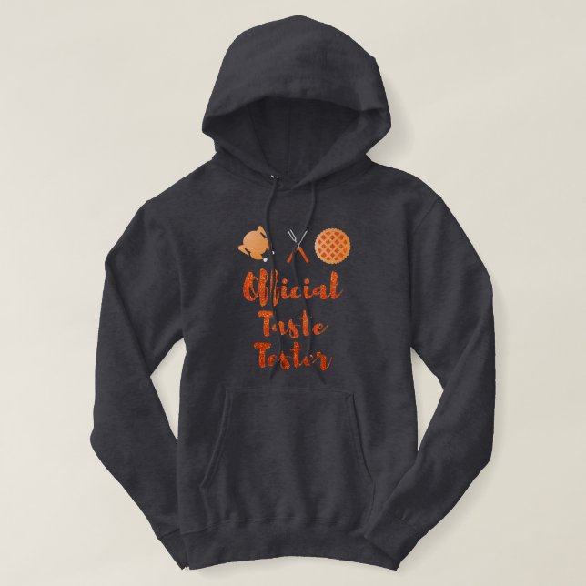 Official Taste Tester Thanksgiving Glitter Hoodie (Design Front)