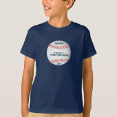 Official Teenage Baseball Customisable Birthday T-Shirt (Front)