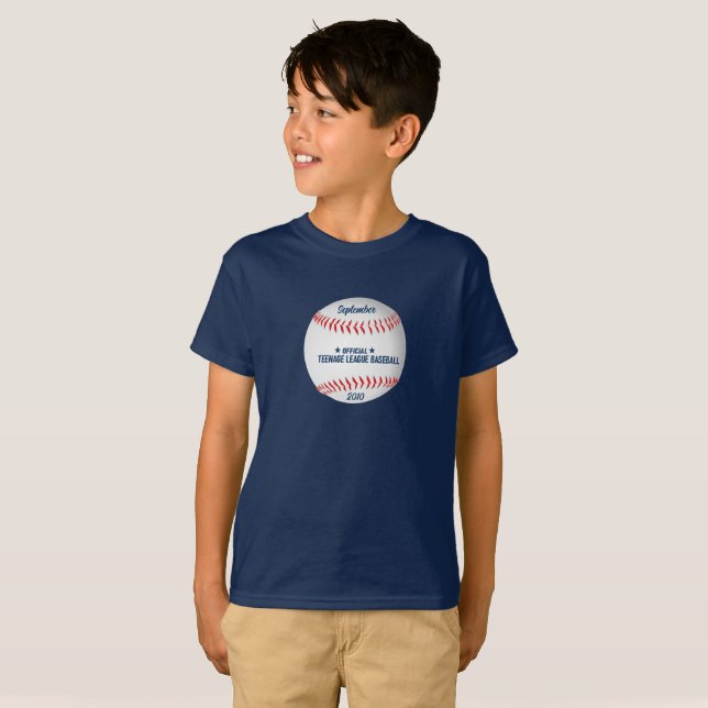 Official Teenage Baseball Customisable Birthday T-Shirt (Front Full)