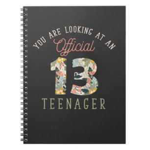 Official Teenager 13th Birthday 13 Years Old Girl Notebook