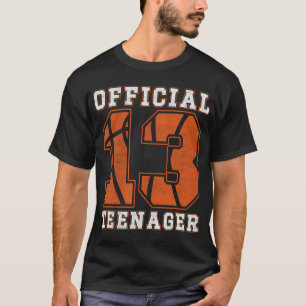 Official Teenager 13Th Birthday Boy Party Basketba T-Shirt