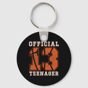 Official Teenager 13th Birthday Boy Party Bysketby Key Ring