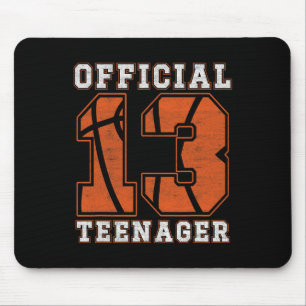 Official Teenager 13th Birthday Boy Party Bysketby Mouse Mat