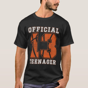 Official Teenager 13th Birthday Boy Party Bysketby T-Shirt
