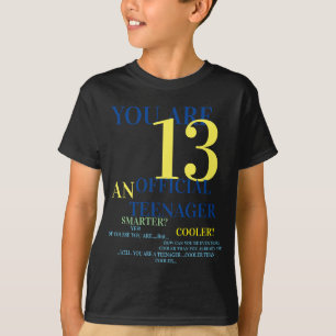 Official Teenager 13th Birthday Boy T-Shirt