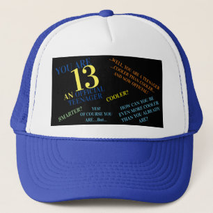 Official Teenager 13th Birthday Boy Trucker Hat