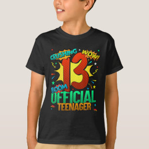 Official Teenager 13th Birthday Comic Awesome T-Shirt