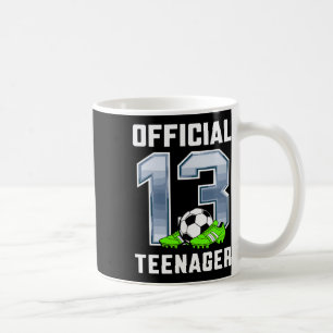 Official Teenager 13th Brithday Party Soccer Theme Coffee Mug