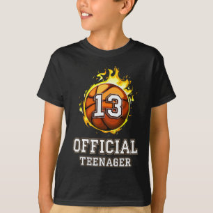 Official Teenager Bysketbyll 13th Birthday Gift  T-Shirt