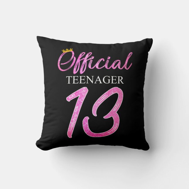Official Teenager Girl Princess 13th Birthday 2008 Cushion (Front)