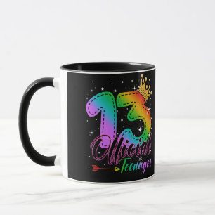 Official Teenager in Rainbow Colors 13th Birthday Mug
