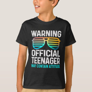 Official Teenager May Contain Attitude Glasses T-Shirt