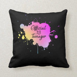 Official Teenager Watercolor 13th Birthday 2008 Cushion