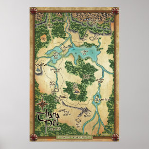 Official Thana Pel Map (Legend of the Winterking) Poster