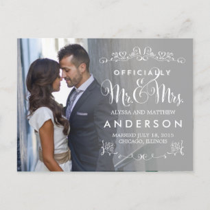 Official Titles Wedding Announcements - Grey