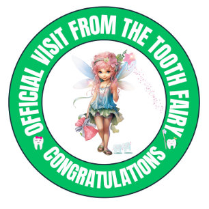 Official Tooth Fairy Visit Sticker For Kids
