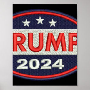 Official Trump 2024 Embroidery Emblem  Poster