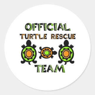 Official Turtle Rescue Team 1 Classic Round Sticker