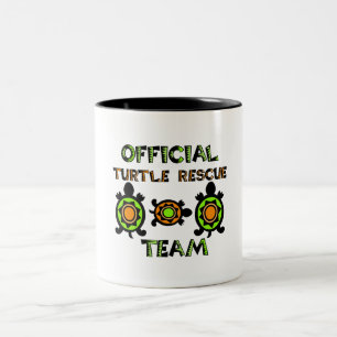 Official Turtle Rescue Team 1 Two-Tone Coffee Mug