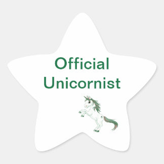 Official Unicornist Star Star Sticker