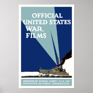 Official United States War Films -- WWI Poster