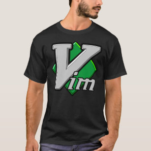 Official Vim Logo Vi Improved Text Editor Large   T-Shirt