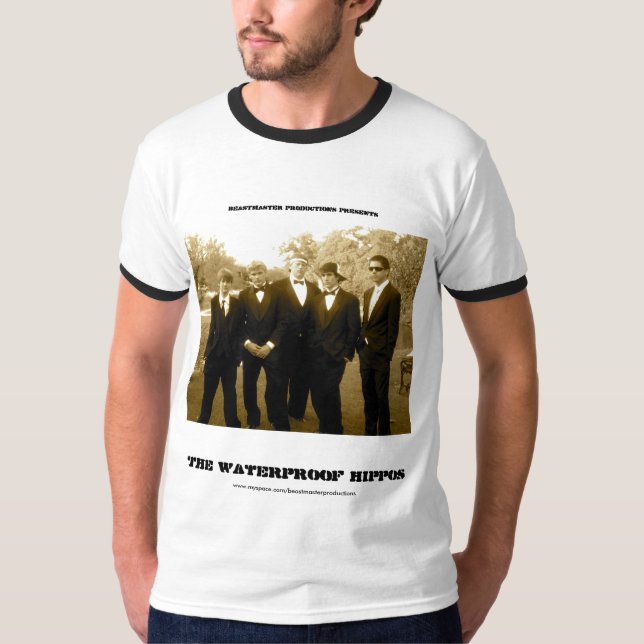Official Waterproof Hippos Ringer T-Shirt (Front)