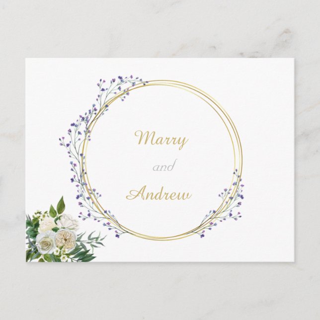 Official wedding announcement postcard  (Front)