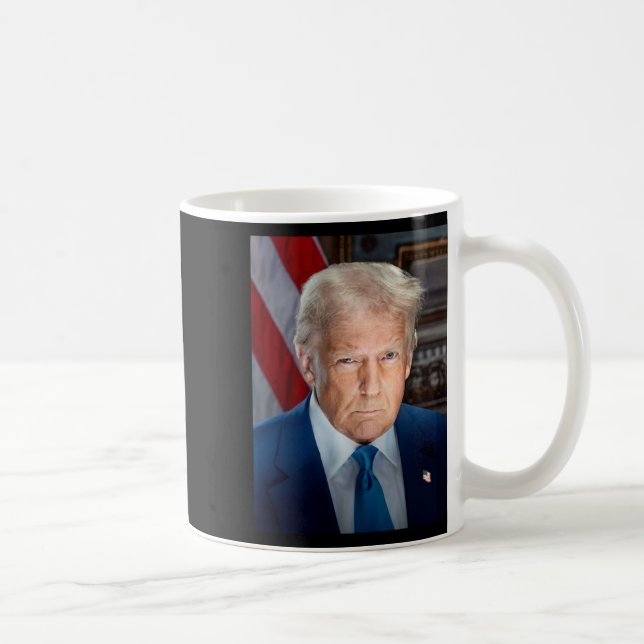 Official White House Portrait Donald J Trump 2025  Coffee Mug (Right)